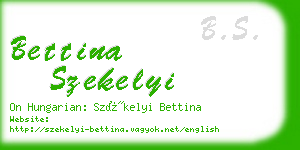 bettina szekelyi business card